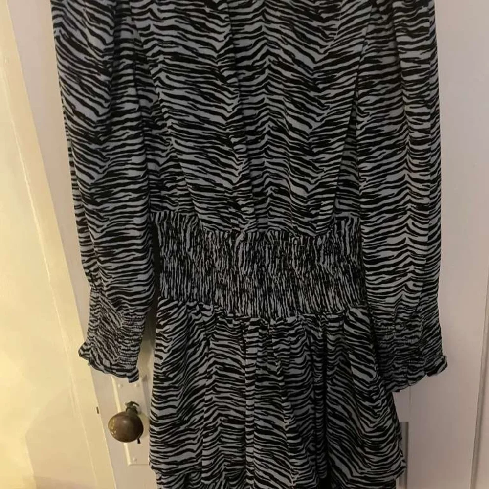 Chic Zebra Patterned Mini Dress - Picture 2 of 6
